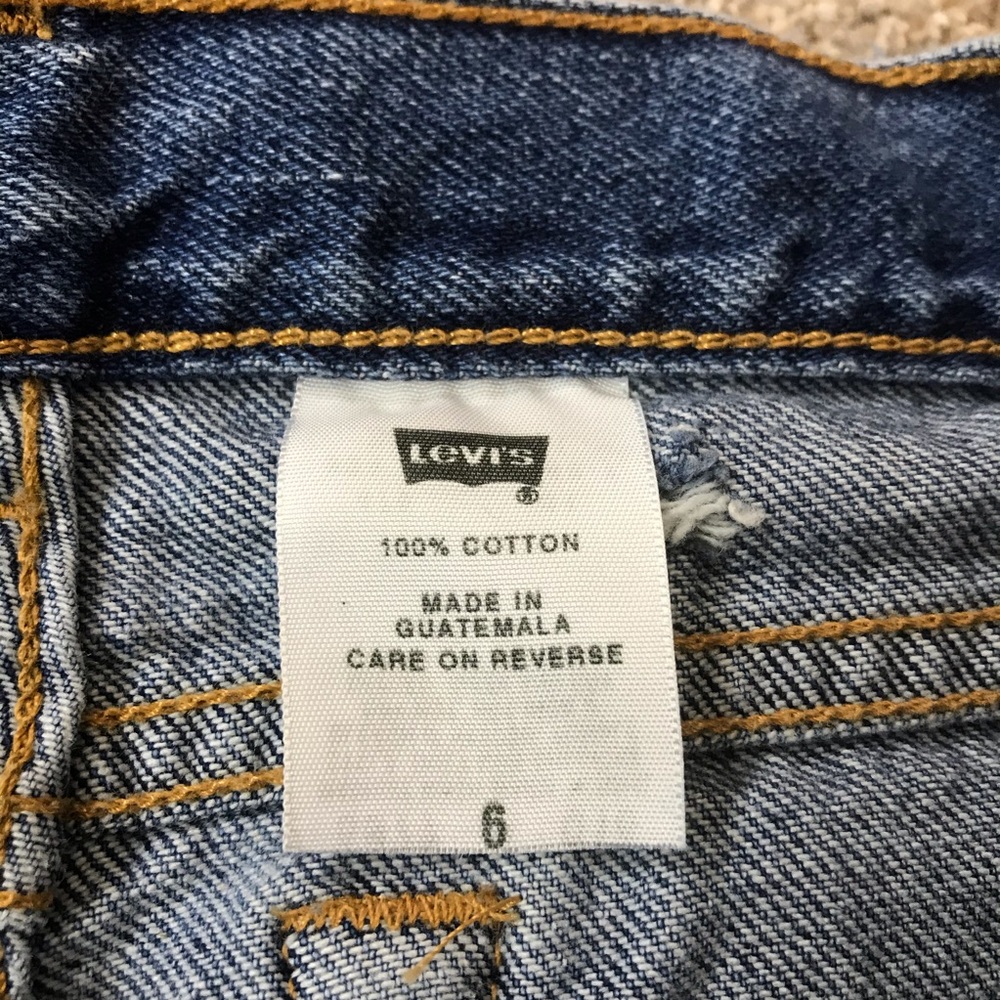 LIL LEVIS Girls DISTRESSED Hi Rise JEAN SHORTS  6 - Picture 4 of 4